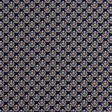 Viscose estampada com pequenas flores em azul-marinho - Ribes y Casals