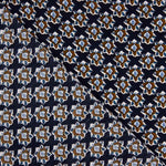 Viscose estampada com pequenas flores em azul-marinho - Ribes y Casals