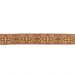 Galão Metálico Dourado e Grená Ref. 463 – Largura 25 mm - Ribes y Casals