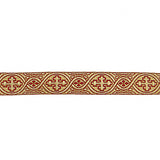 Galão Metálico Dourado e Grená Ref. 463 – Largura 25 mm - Ribes y Casals