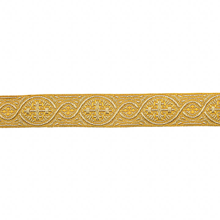 Galão Tecido Metalizado Dourado Ref. 468 – Largura 25 mm - Ribes y Casals