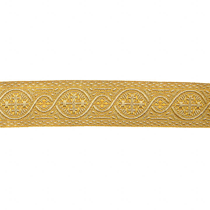 Galão Tecido Metalizado Dourado Ref. 468 – Largura 40 mm - Ribes y Casals