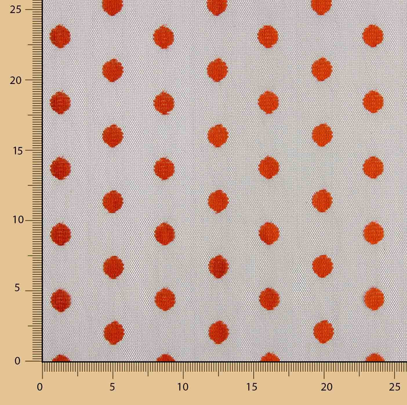 Tul Semi Rígido Bolinhas Vermelho - Ribes y Casals