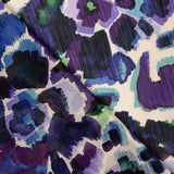 Gaze de poliéster estampada com aquarela violeta - Ribes y Casals