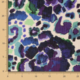 Gaze de poliéster estampada com aquarela violeta - Ribes y Casals