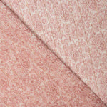 Gaze de poliéster com lurex estampada em rosa caxemira - Ribes y Casals