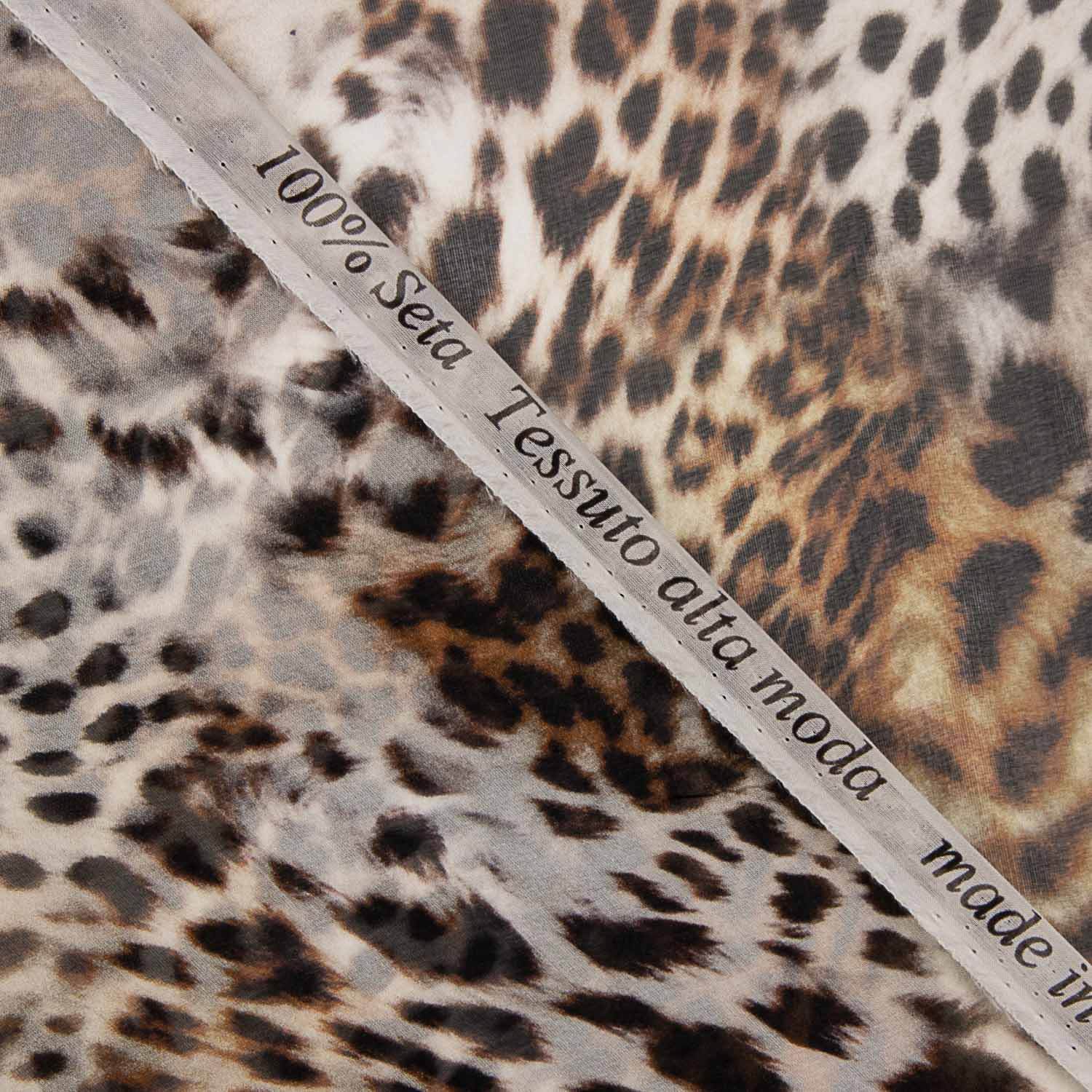 Gaze de seda natural Animal Print Safari - Ribes y Casals