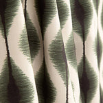 Loneta com efeito de tecido de linho, padrão Ikat étnico, verde - Ribes y Casals