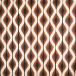 Loneta com efeito de tecido de linho, padrão Ikat étnico, terracota - Ribes y Casals