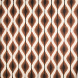 Loneta com efeito de tecido de linho, padrão Ikat étnico, terracota - Ribes y Casals