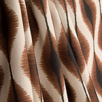 Loneta com efeito de tecido de linho, padrão Ikat étnico, terracota - Ribes y Casals