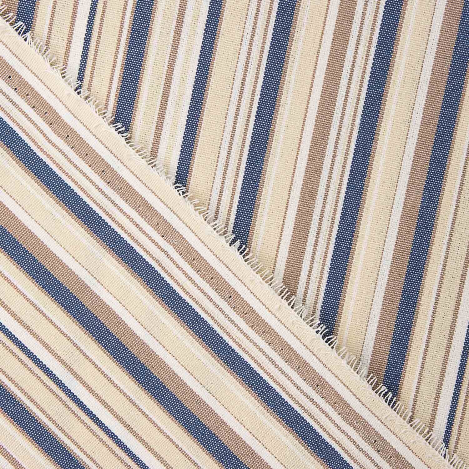 Lona para exterior em Teflon com riscas finas multicoloridas azuis, 320 cm - Ribes y Casals