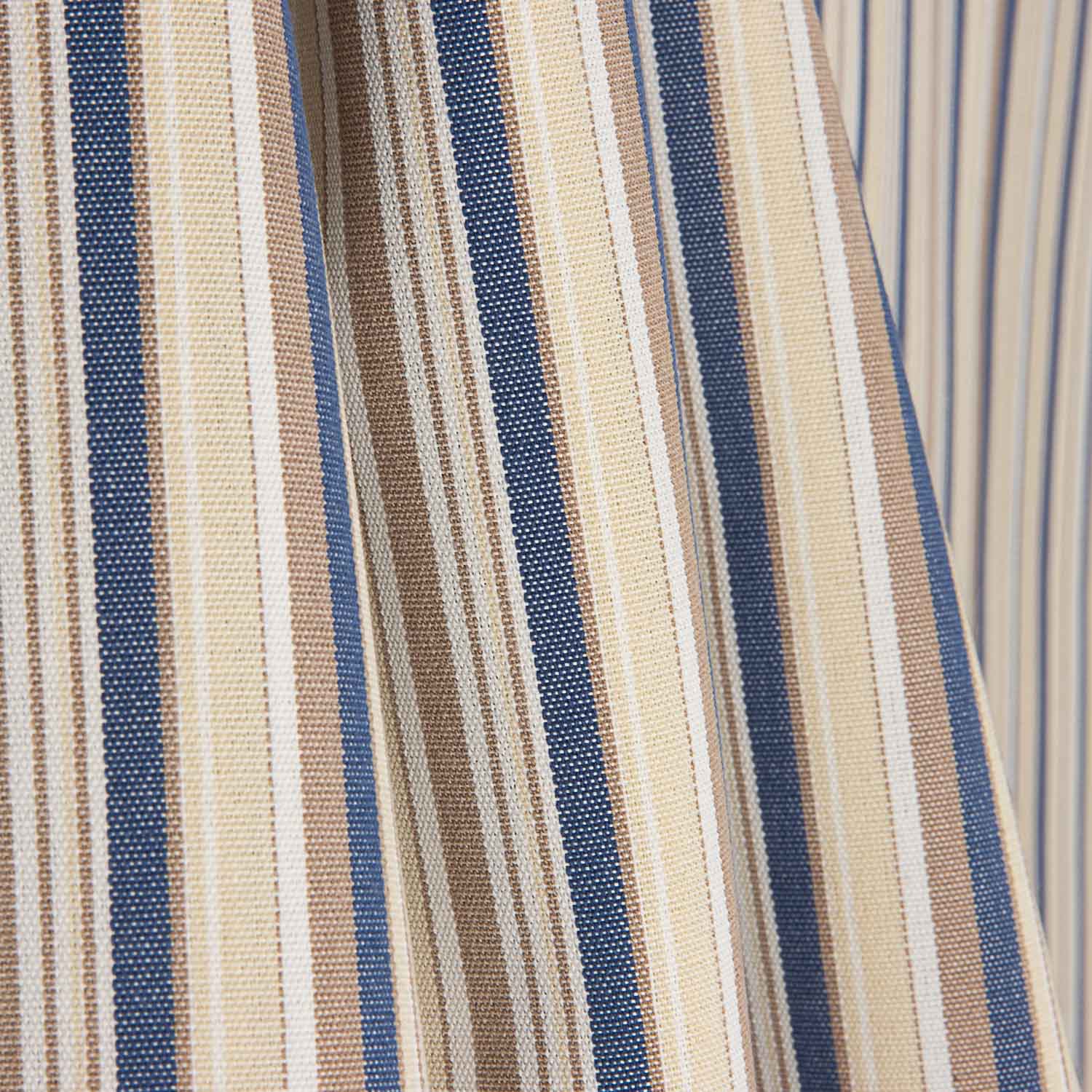 Lona para exterior em Teflon com riscas finas multicoloridas azuis, 320 cm - Ribes y Casals