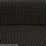 Tecido elástico com strass prateado iridescente preto - Ribes y Casals