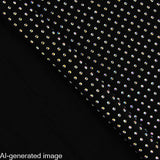 Tecido elástico com strass prateado iridescente preto - Ribes y Casals