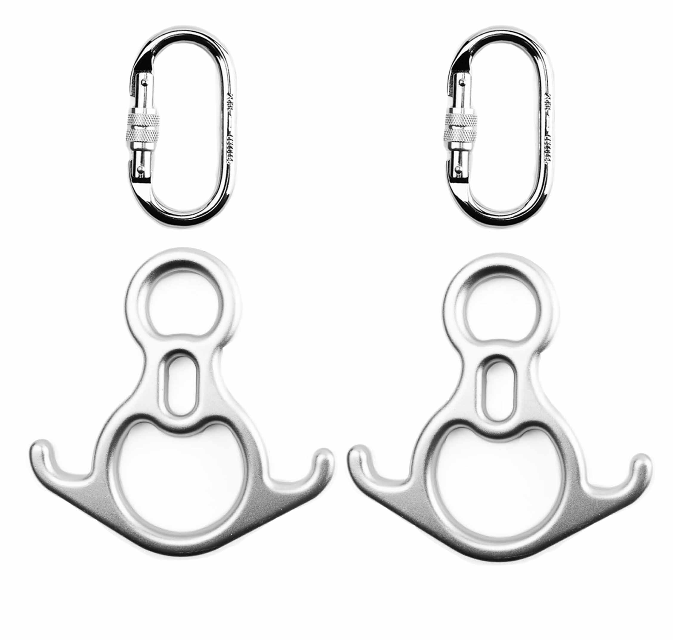 Pack rigging aéreo: 2 mosquetões + 2 descensores Big 8 para yoga aéreo - Ribes y Casals