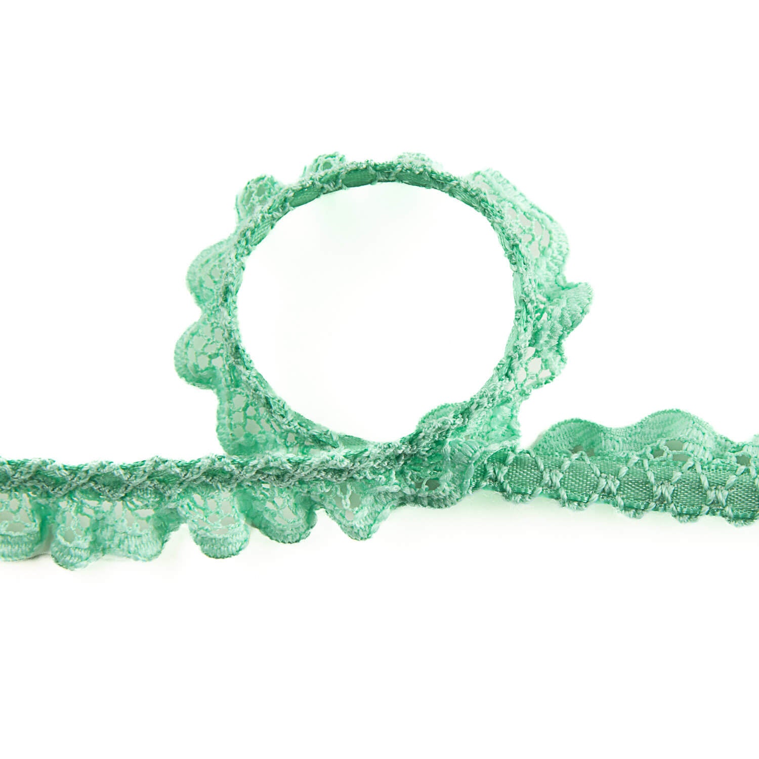 Fita de Renda Verde Menta 15 mm - Ribes y Casals