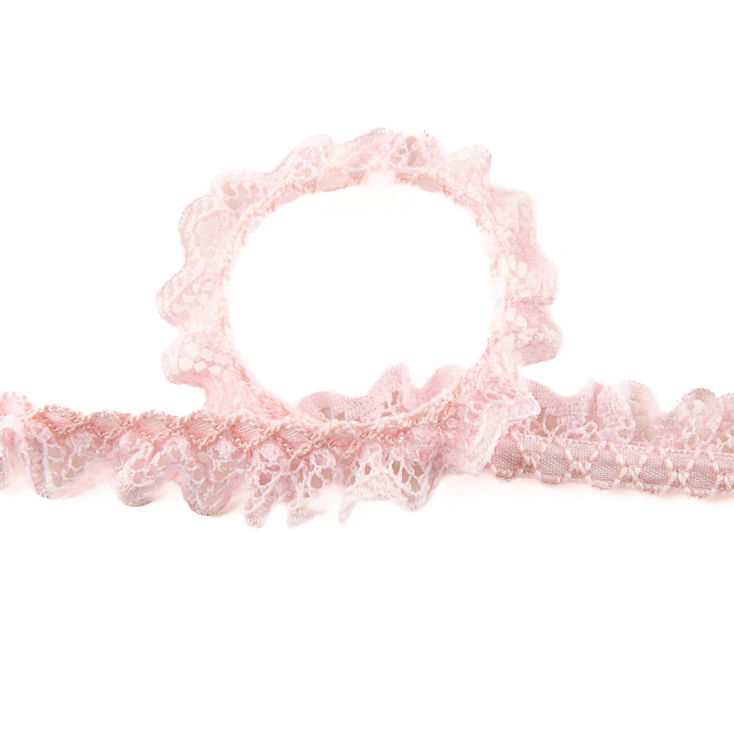 Fita de Renda Rosa Suave 15 mm - Ribes y Casals