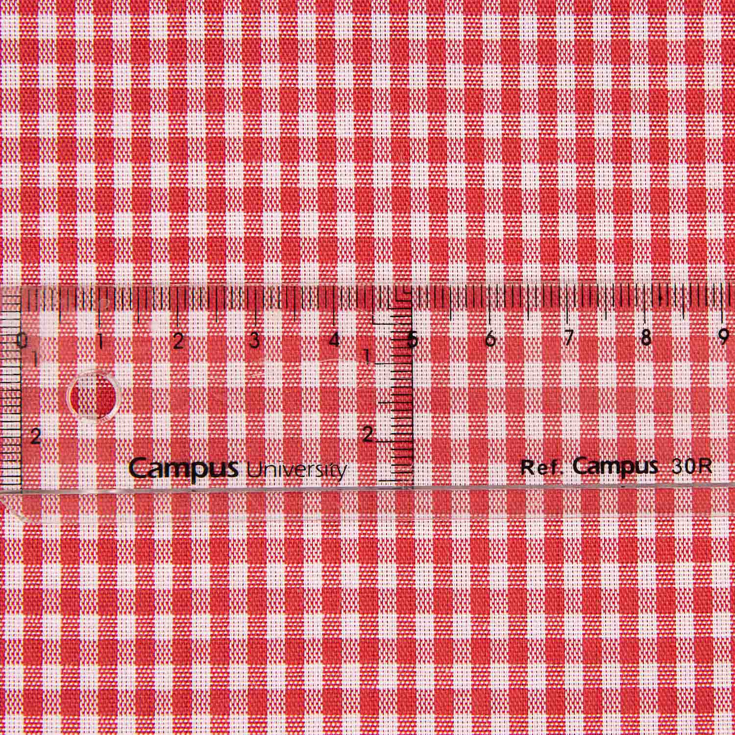 Tecido Xadrez Vichy Encarnado 3mm - Ribes y Casals