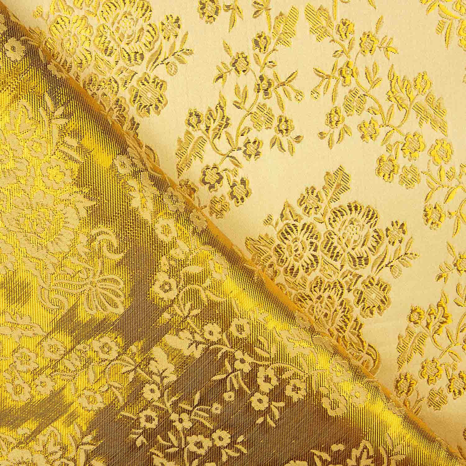 Jacquard Amarelo com Lurex Dourado - Ribes y Casals