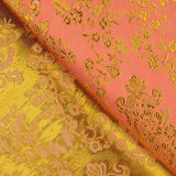 Jacquard Laranja Salmão com Lurex Dourado - Ribes y Casals