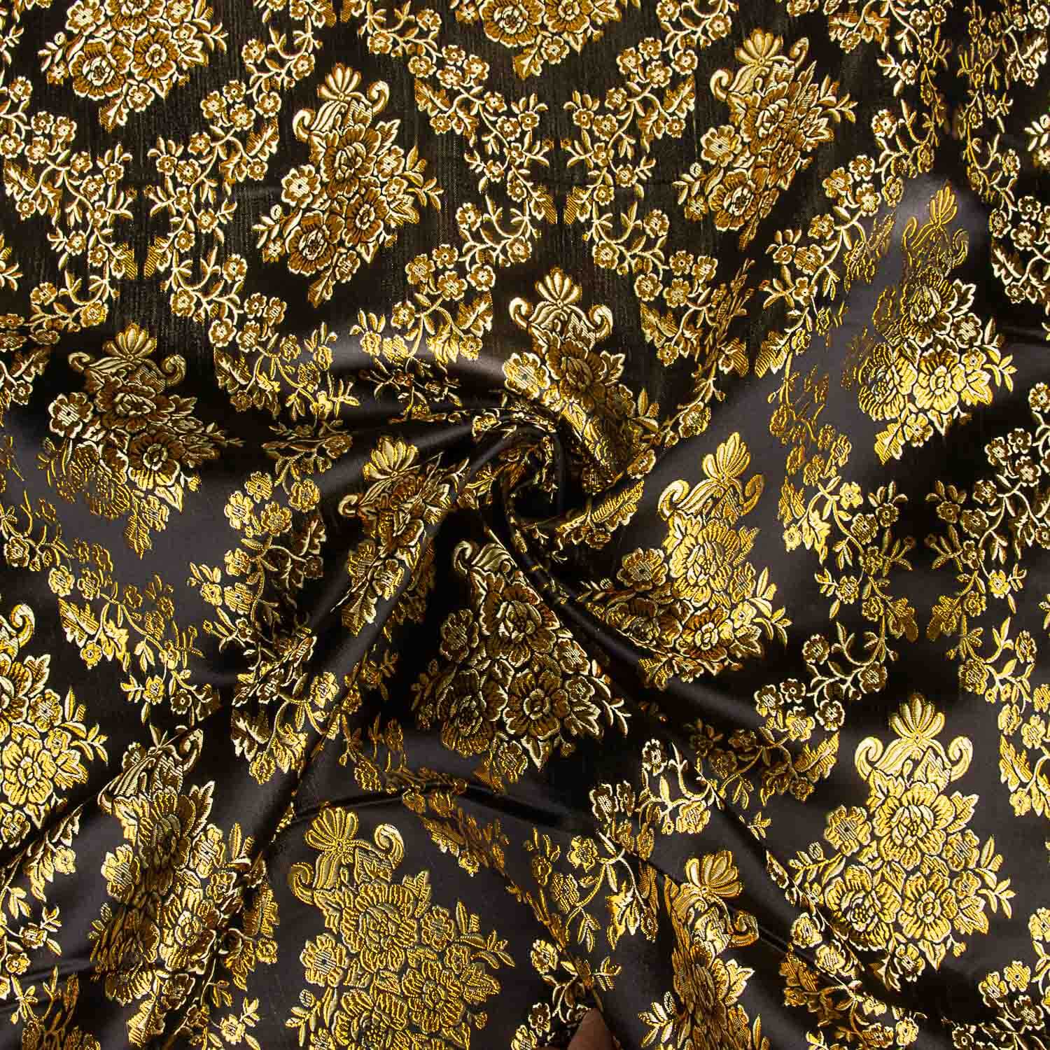 Jacquard Preto com Lurex Dourado - Ribes y Casals