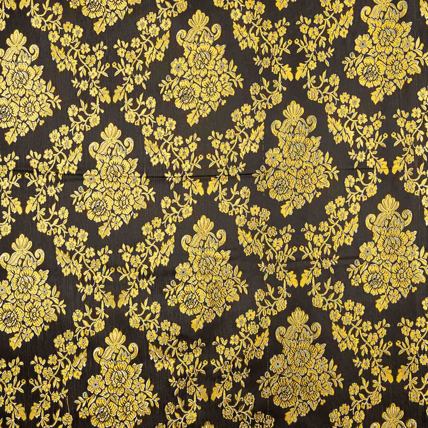 Jacquard Preto com Lurex Dourado - Ribes y Casals