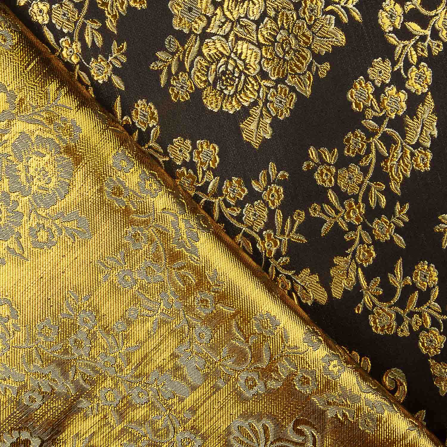 Jacquard Preto com Lurex Dourado - Ribes y Casals