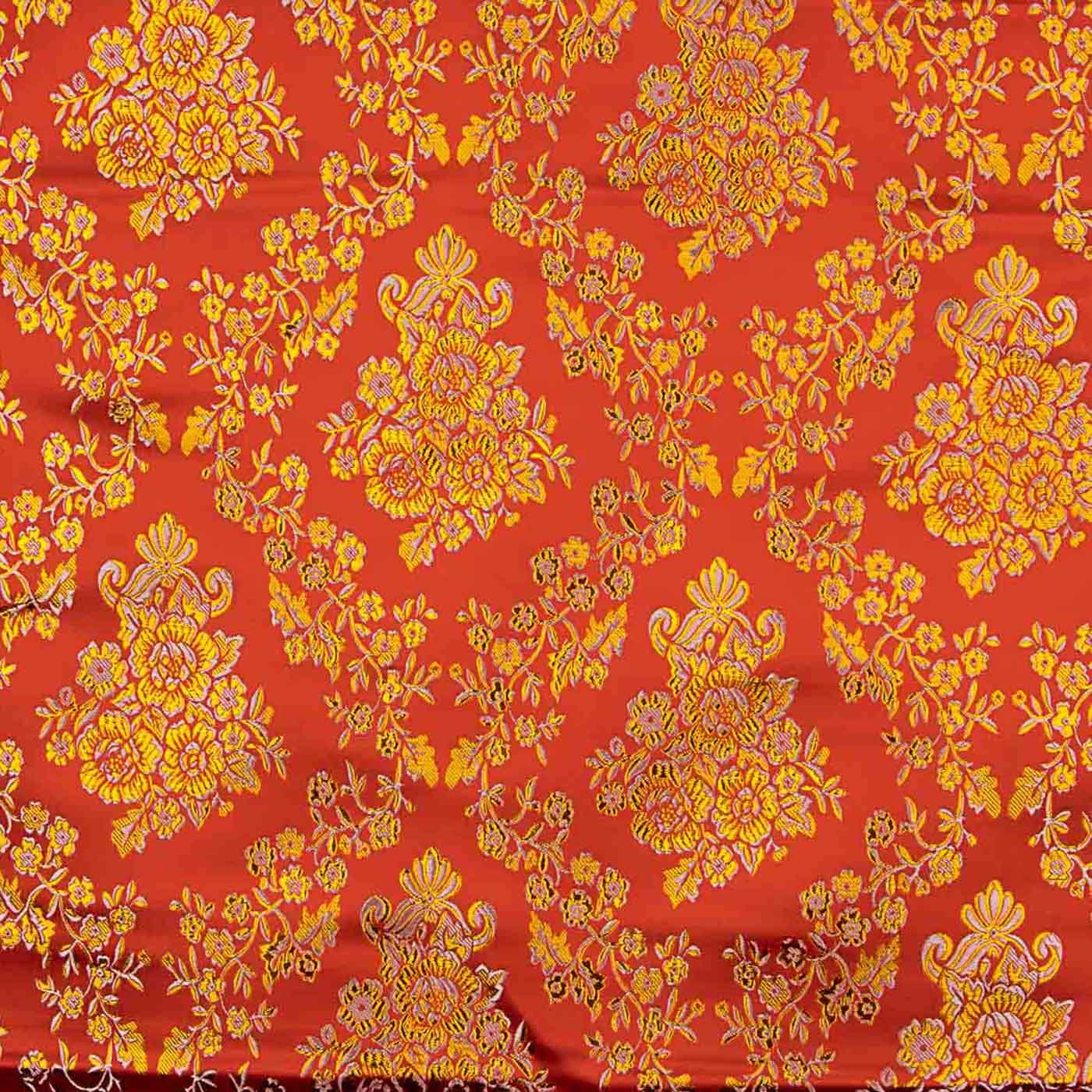 Jacquard Vermelho com Lurex Dourado - Ribes y Casals