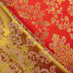 Jacquard Vermelho com Lurex Dourado - Ribes y Casals
