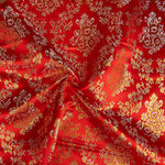 Jacquard Vermelho com Lurex Dourado - Ribes y Casals