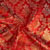 Jacquard Vermelho com Lurex Dourado - Ribes y Casals
