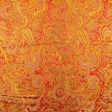 Jacquard Vermelho com Lurex Cachemire Dourado - Ribes y Casals