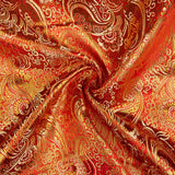 Jacquard Vermelho com Lurex Cachemire Dourado - Ribes y Casals