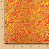 Jacquard Vermelho com Lurex Cachemire Dourado - Ribes y Casals