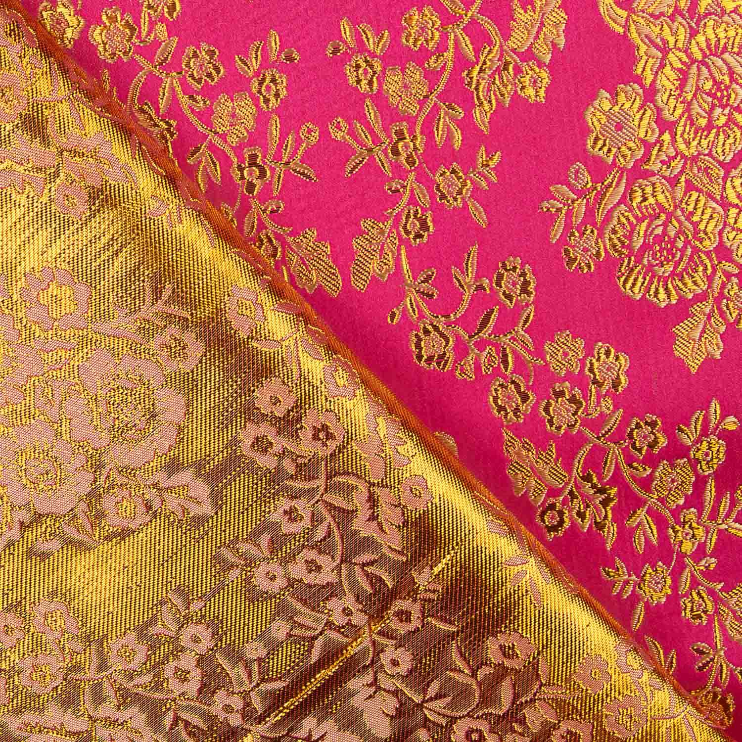 Jacquard Rosa com Lurex Dourado - Ribes y Casals