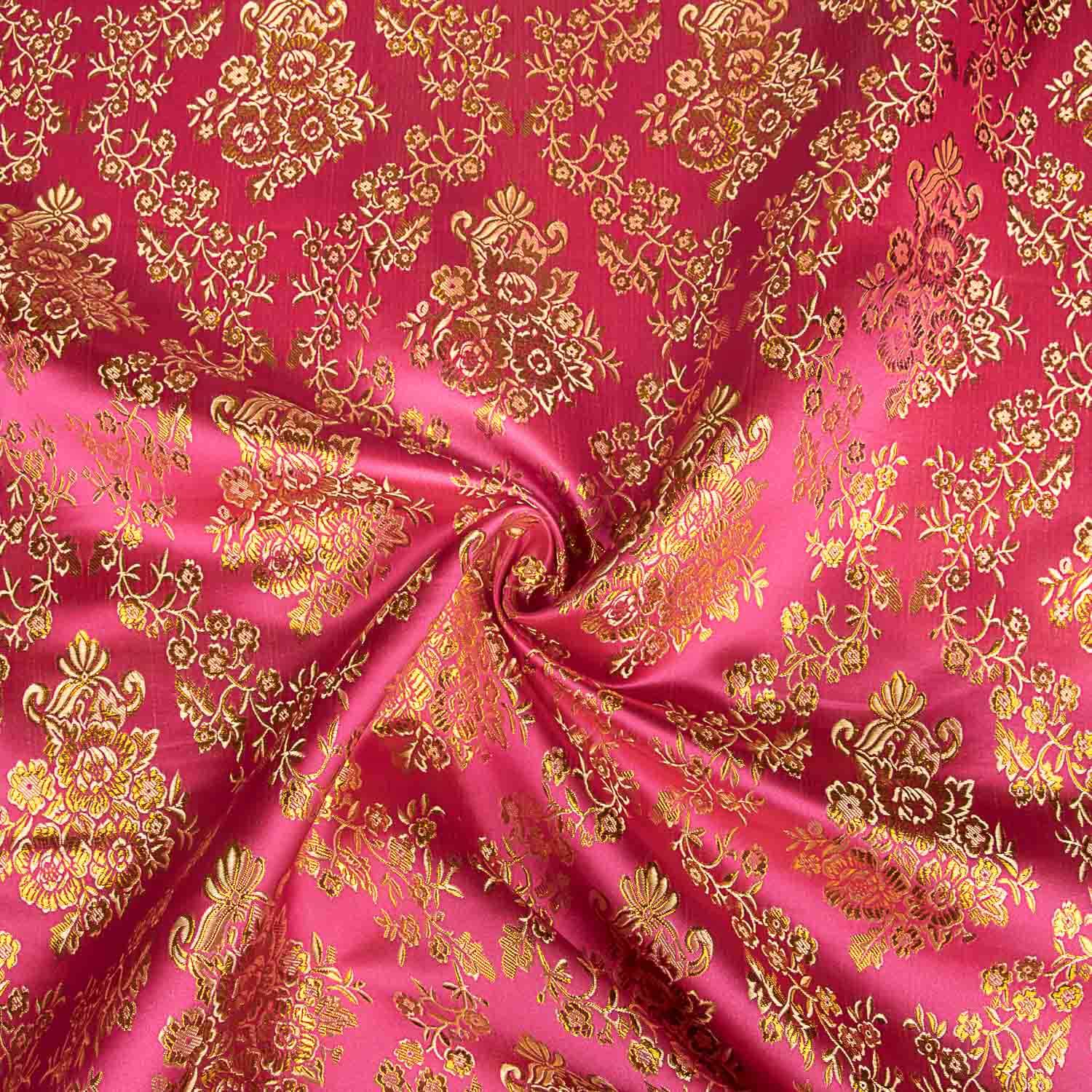 Jacquard Rosa com Lurex Dourado - Ribes y Casals