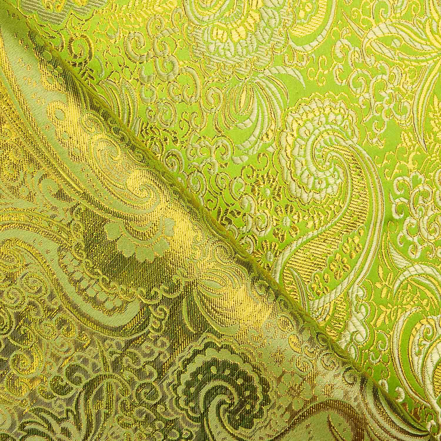 Jacquard Verde com Lurex Dourado - Ribes y Casals