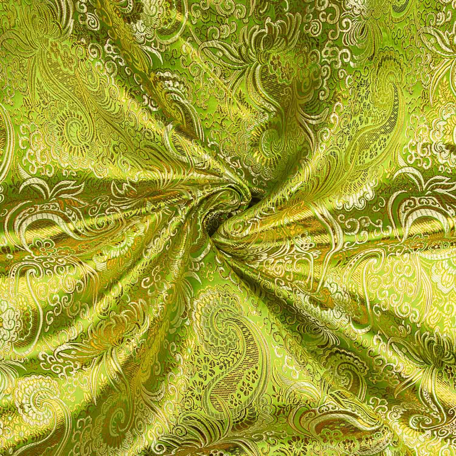 Jacquard Verde com Lurex Dourado - Ribes y Casals