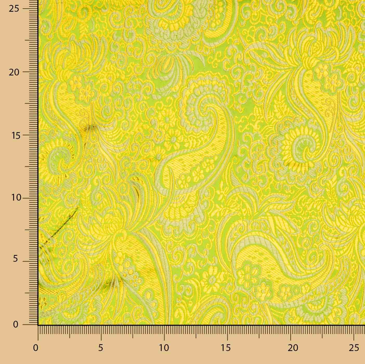 Jacquard Verde com Lurex Dourado - Ribes y Casals