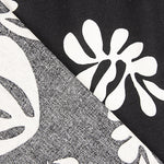 Linho e Algodão com Estampado de Folhas a Preto e Branco - Ribes y Casals
