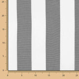 Lona exterior em teflon com riscas cinzentas, 320 cm - Ribes y Casals