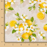 Lona estampada com limões em flor - Ribes y Casals