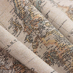 Lona estampada com mapa-múndi vintage - Ribes y Casals