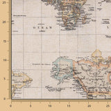 Lona estampada com mapa-múndi vintage - Ribes y Casals