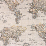 Lona estampada com mapa-múndi vintage - Ribes y Casals