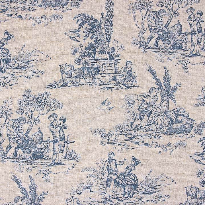 Lona estampada com cenas campestres, azul - Ribes y Casals