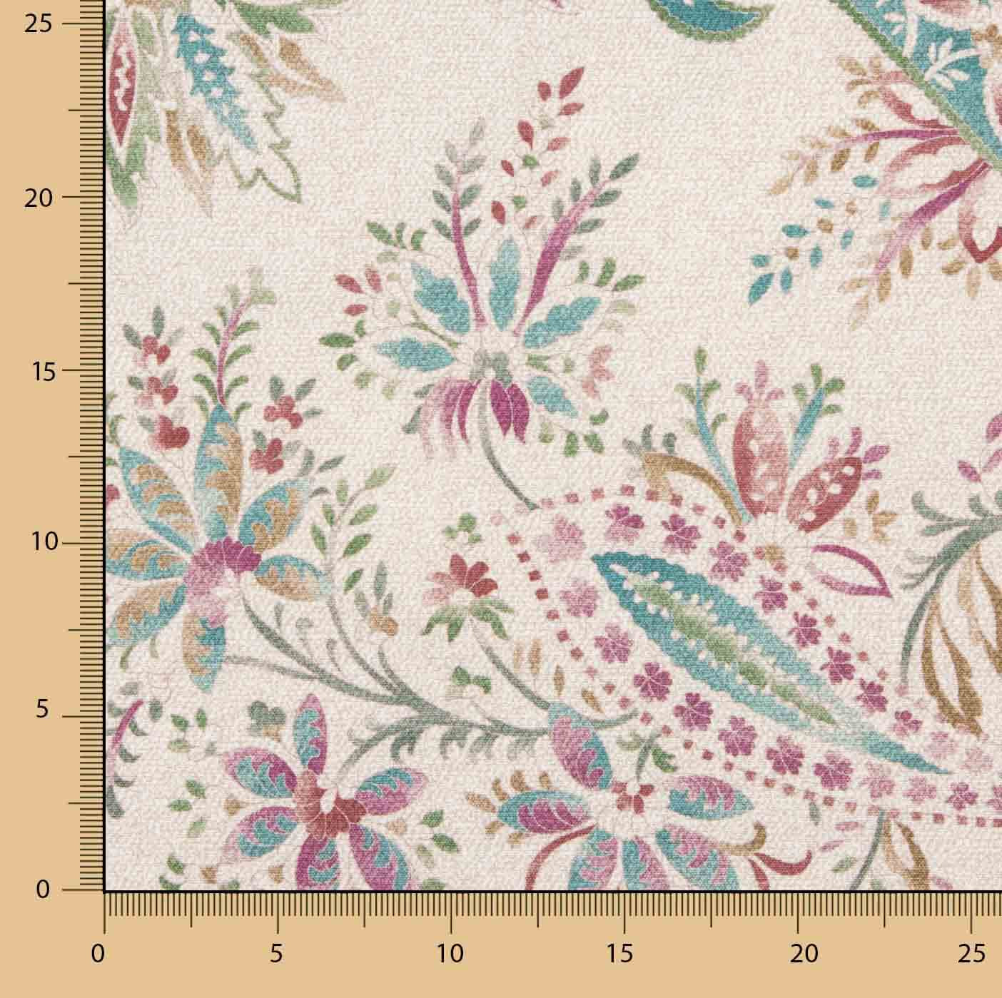 Lona estampada caxemira Multicolor - Ribes y Casals