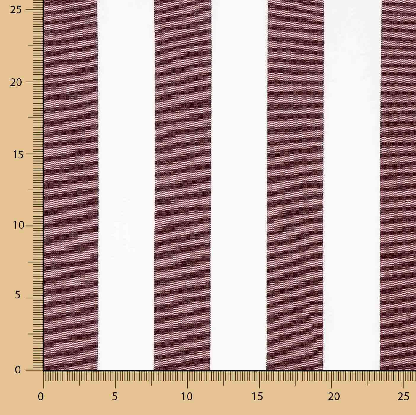 Lona para exterior em Teflon com riscas bordô, 320 cm - Ribes y Casals