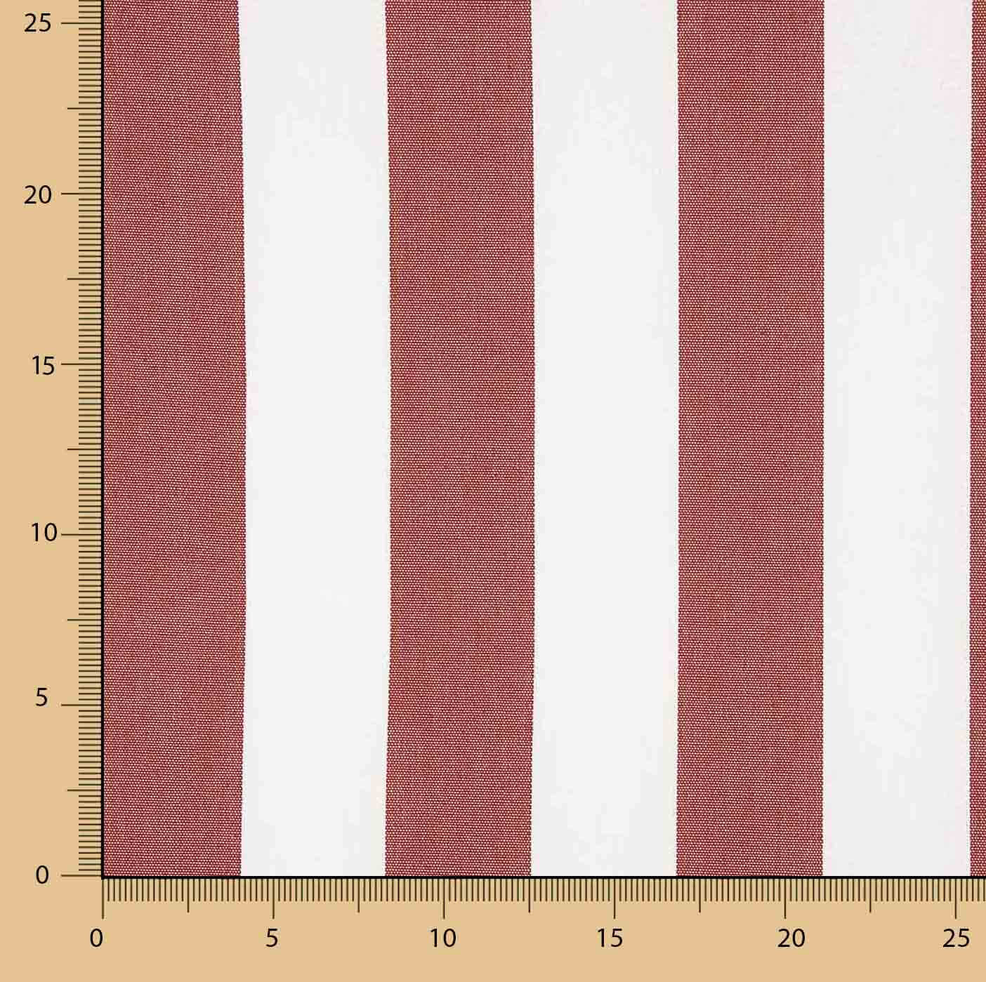 Lona para exterior em Teflon com riscas vermelhas 320 cm - Ribes y Casals